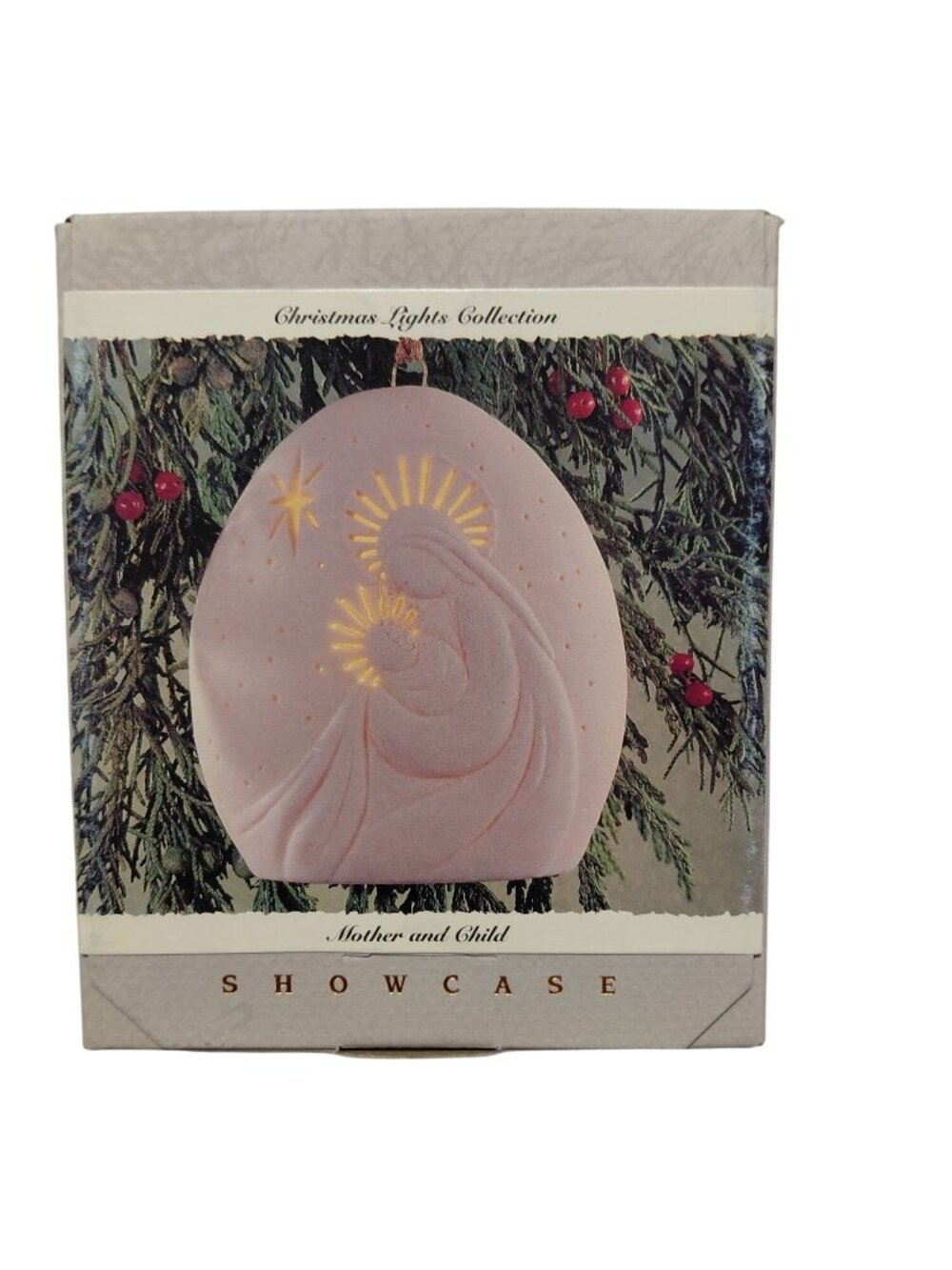 NOB Christmas Lights Collection Mother & Child Porcelain Ornament Hallmark